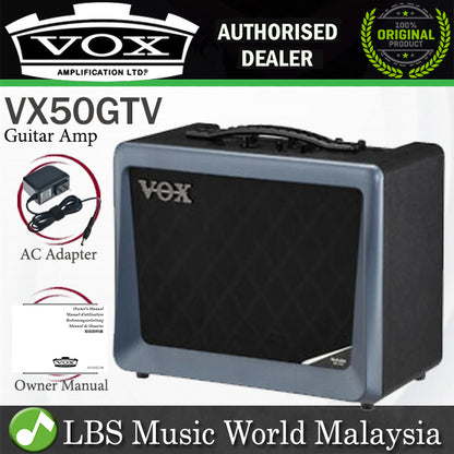 Vox VX50GTV 50 Watt 1x8 Digital Modelling Combo Guitar Amp Amplifier with 11 Amp Models