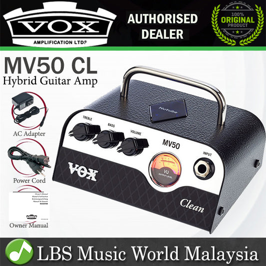Vox MV50 Clean 50 Watt 1 Watt Hybrid Tube Head Guitar Amp Amplifier (MV50CL MV50 CL)