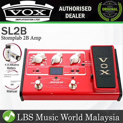 Vox SL2B Stomplab 2B Bass Amp Amplifier Multi Effects Guitar Pedal with Tuner Function (SL 2B)
