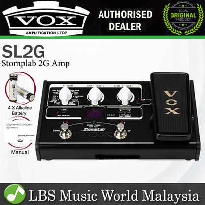Vox SL2G Stomplab IIG Modelling Guitar Amp Amplifier Effects Pedal with Tuner Function (SL 2G)