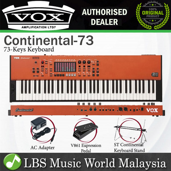 Vox Continental 73 Key Performance Keyboard Organ with Virtual Touch Drawbar (Continental73)
