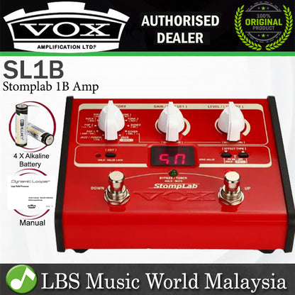 Vox SL1B Stomplab IB Bass Modelling Amp Amplifier Guitar Effects Processor Pedal (SL 1B)