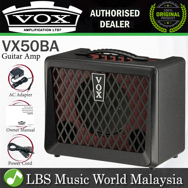 Vox VX50-BA 50 Watt 1 Channel Bass Combo Guitar Amp Amplifier with NuTube Technology (VX50BA)