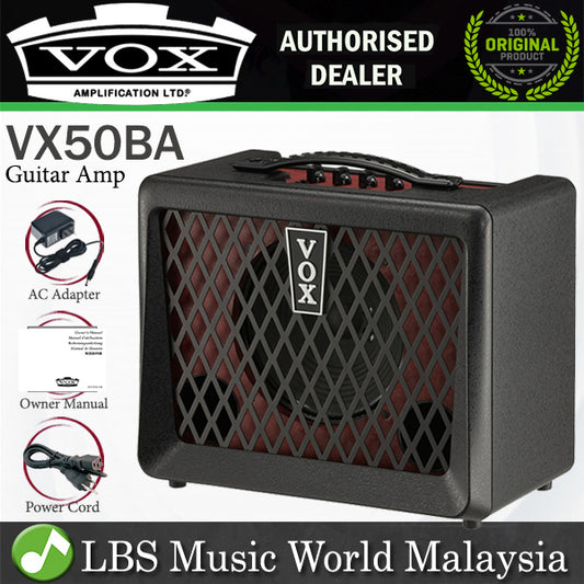Vox VX50-BA 50 Watt 1 Channel Bass Combo Guitar Amp Amplifier with NuTube Technology (VX50BA)