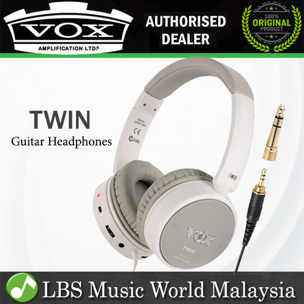 [Discontinued] Vox AmPhones Twin Active Guitar Headphones Amp Amplifier White (Am Phones)