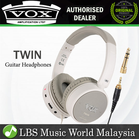 [Discontinued] Vox AmPhones Twin Active Guitar Headphones Amp Amplifier White (Am Phones)