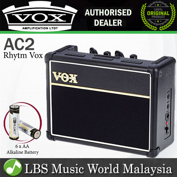 Vox AC2 2W Rhytm Vox Solid State 3 Modes Mini Guitar Amp Amplifier with Effects (AC2-RV AC 2)