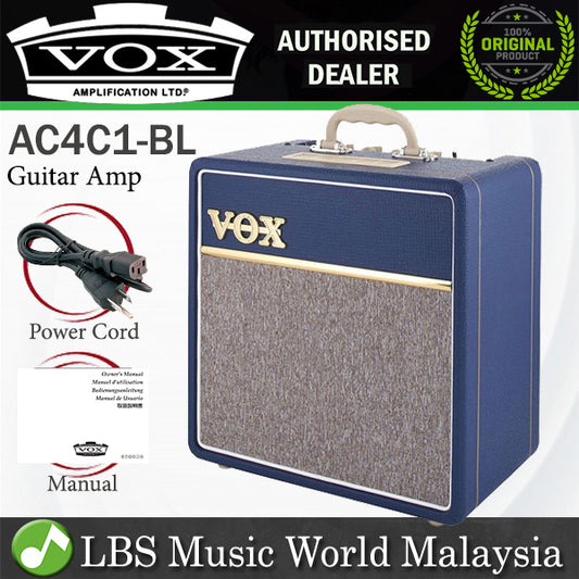 Vox AC4C1-BL 4 Watt 1x10 Limited Edition Blue Guitar Combo Amp Amplifier (AC4C1)
