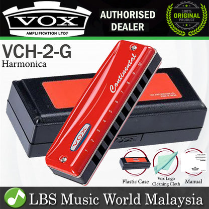 [Not Available] Vox VCH-2 Continental Type 2 Ampliphonic Harmonica Britrish Racing Cmaj Key of G (VCHA VCH A)