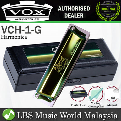 [Not Available] Vox VCH-1 Continental Type 1 Ampliphonic Harmonica Britrish Racing Green Key of G (VCH1)
