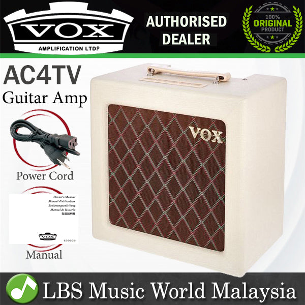 [Discontinued] Vox AC4TV 4 Watt 1x10 All Tube Practice Guitar Combo Amp Amplifier (AC4 TV)