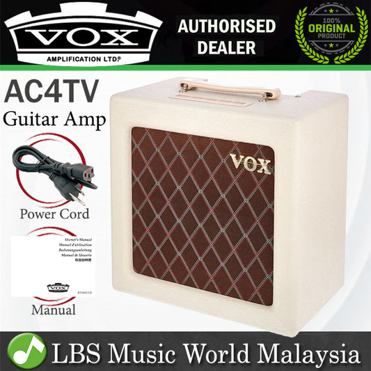 [Discontinued] Vox AC4TV 4 Watt 1x10 All Tube Practice Guitar Combo Amp Amplifier (AC4 TV)