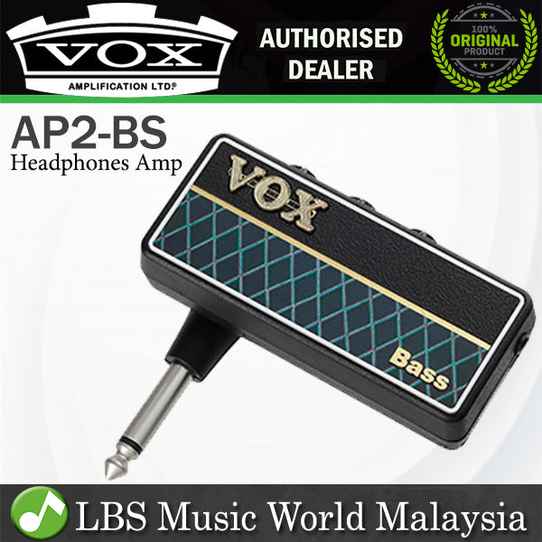 Vox AP2BS AmPlug 2 Bass Headphone Guitar Amp Amplifier with 3 Gain Modes (AP2 BS APS-BS)