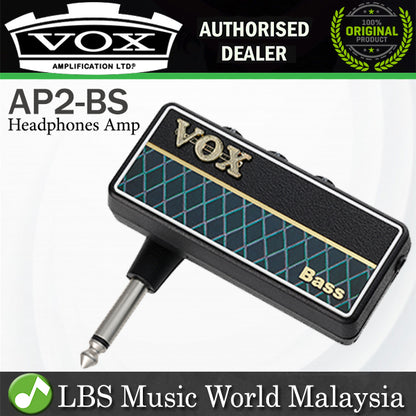 Vox AP2BS AmPlug 2 Bass Headphone Guitar Amp Amplifier with 3 Gain Modes (AP2 BS APS-BS)