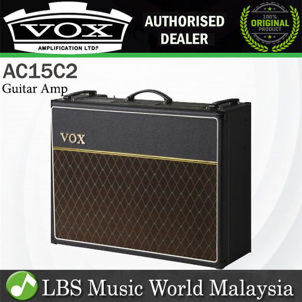 Vox AC15C2 15 Watt 2x12 2 Channel Custom Twin Tube Combo Guitar Amp Amplifier with Tremolo
