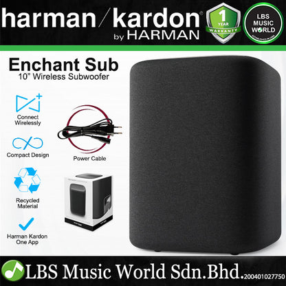 Harman Kardon Enchant Sub 100 Watt Compact Wireless Subwoofer with Powerful Bass