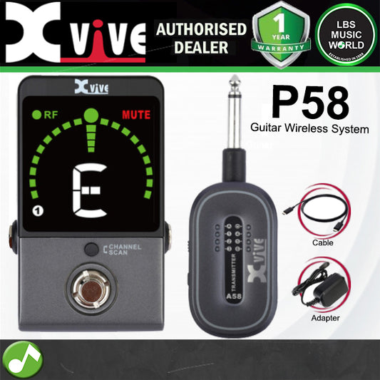 Xvive P58 5.8GHz Wireless Guitar Pedal System with Pedal Receiver and Transmitter