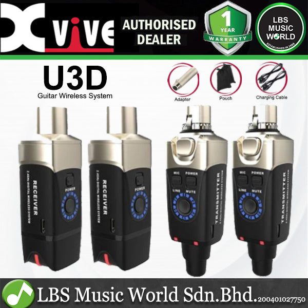Xvive U3D Dual Set XLR Plug On Stereo Microphone Wireless System
