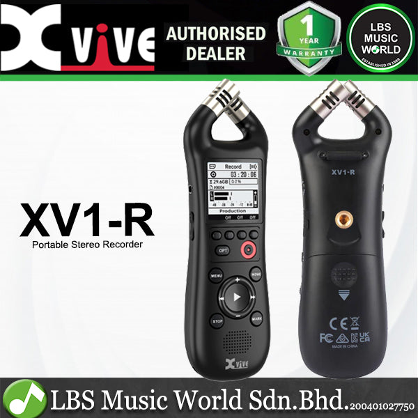 Xvive XV1-R Portable Handheld Stereo Recorder and Audio Interface (XV1R XV1 R)