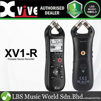 Xvive XV1-R Portable Handheld Stereo Recorder and Audio Interface (XV1R XV1 R)