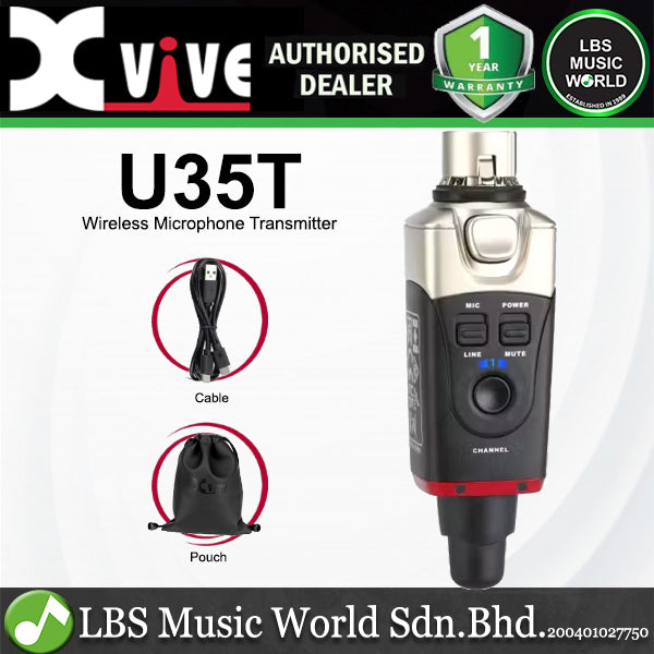 Xvive U35T Plug On Wireless Microphone Transmitter for U35 Wireless System