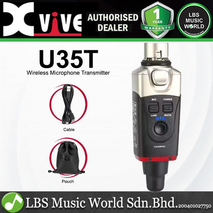 Xvive U35T Plug On Wireless Microphone Transmitter for U35 Wireless System