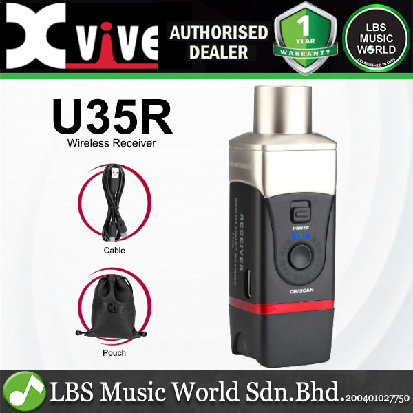 Xvive U35R Plug On Wireless Microphone Receiver for U35 Wireless System