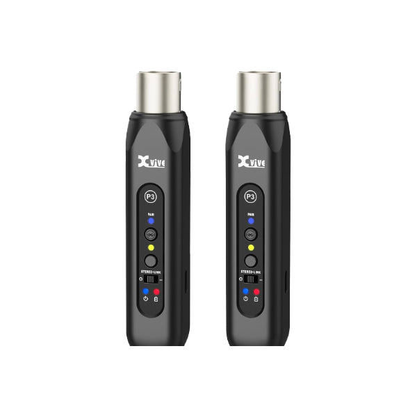 Xvive P3D Rechargeable Bluetooth Wireless Audio Receiver for Mixer and Active PA Speaker - Pair