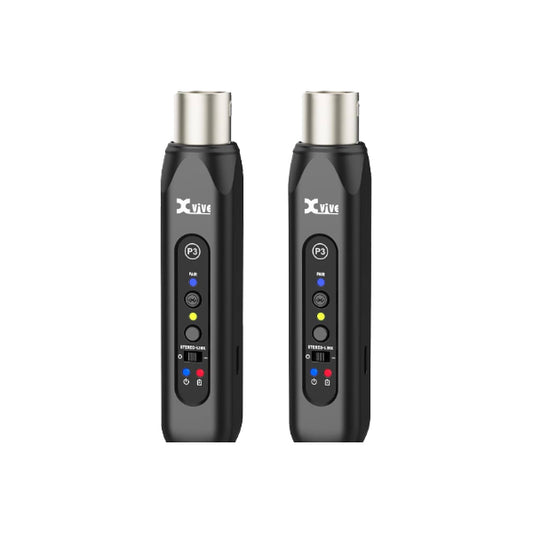 Xvive P3D Rechargeable Bluetooth Wireless Audio Receiver for Mixer and Active PA Speaker - Pair