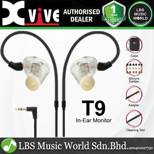 Xvive T9 Dual Driver In Ear Monitor Earphone with Case and Various Tip