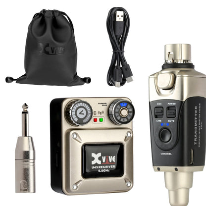 Xvive U45 Wireless In Ear Monitoring System with Plug On Transmitter and Bodypack Receiver - 5.8GHz