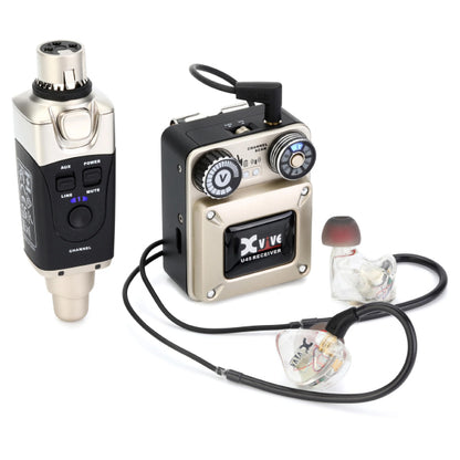 Xvive U45T9 Wireless In-ear Monitoring System 5.8GHz with Transmitter Receiver Earphones and Carry Case