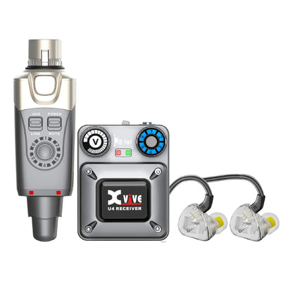 Xvive U4T9 2.4GHz Wireless In-Ear Monitoring System with Plug-On Transmitter Receiver and T9 In-Ear Monitors