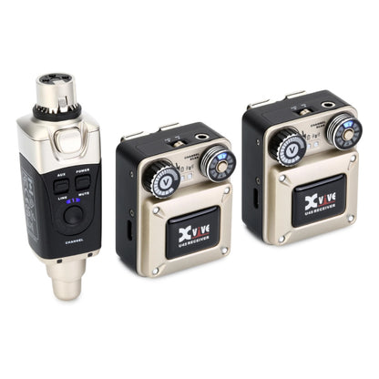 Xvive U45R2 Wireless In Ear Monitoring System 1 Plug-on Transmitter and 2 Bodypack Receivers - 5.8GHz