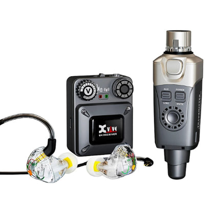Xvive U4T9 2.4GHz Wireless In-Ear Monitoring System with Plug-On Transmitter Receiver and T9 In-Ear Monitors
