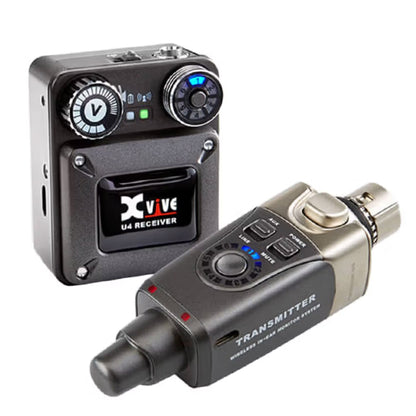 Xvive U4T9 2.4GHz Wireless In-Ear Monitoring System with Plug-On Transmitter Receiver and T9 In-Ear Monitors