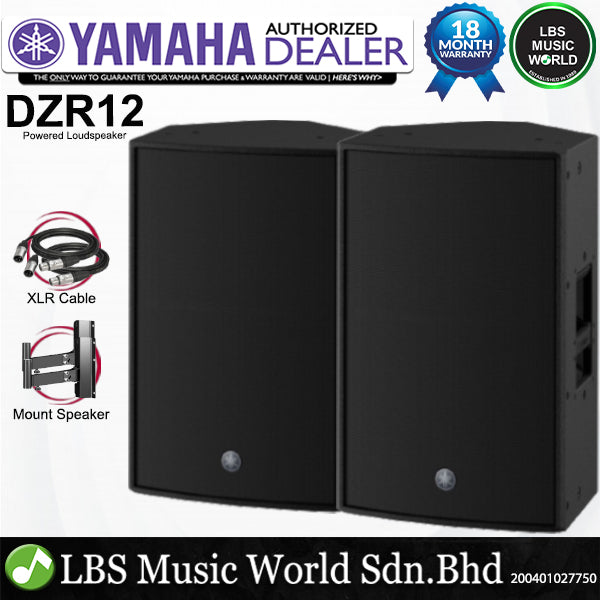 Yamaha DZR12 2000 Watt 12 Inch 2 Way Powered Loudspeaker Active PA Speaker (DZR12W)