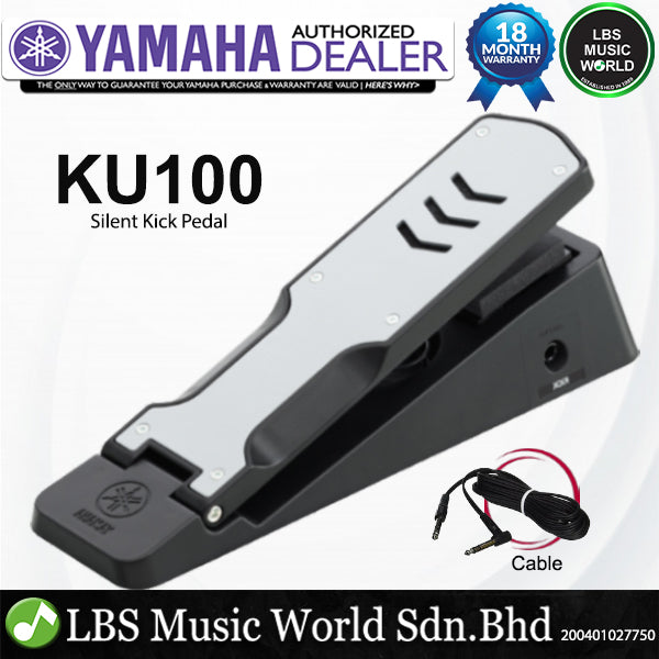 Yamaha KU100 Silent Kick Pedal for Quiet Practice Compatible to Most DTX Series