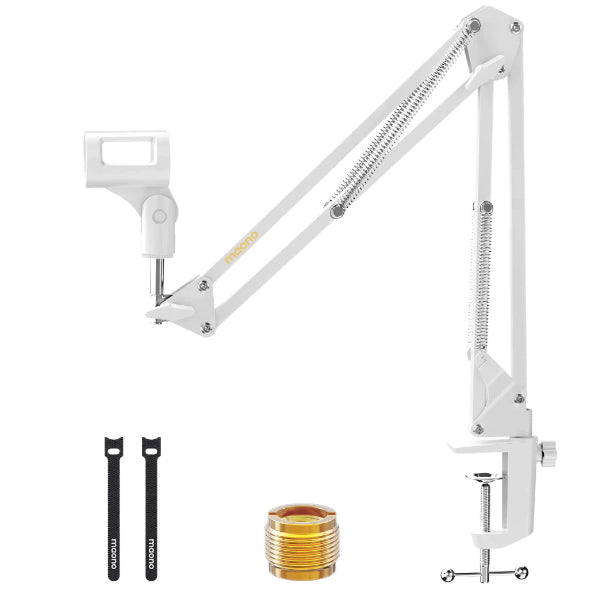 Maono BA20 Microphone Suspension Boom Scissor Arm Stand with Holder Clamp