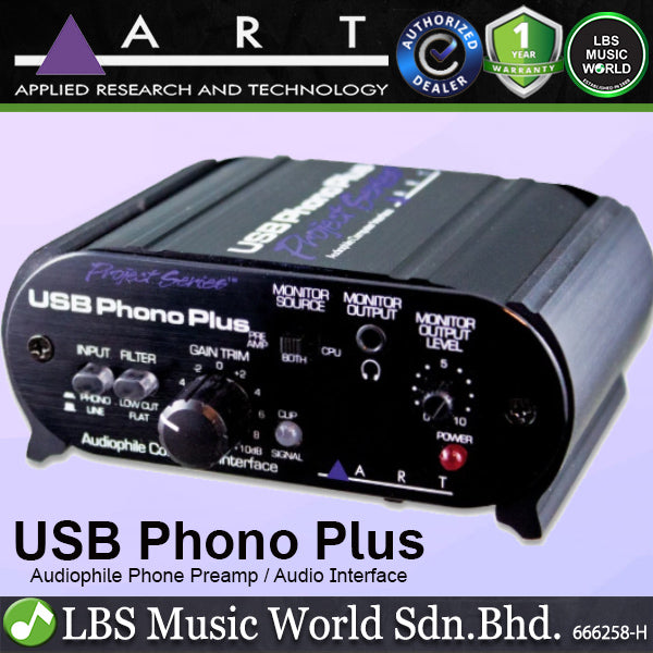 ART Pro Audio USB Phono Plus Phono Preamp and Audiophile Audio Interface