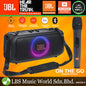 JBL PartyBox On The Go Essential Portable Splash Proof Bluetooth Speaker with Wireless Mic