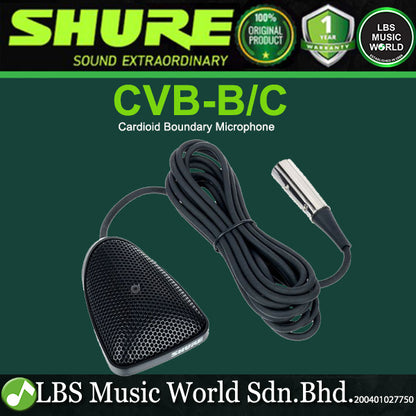 Shure CVB Cardioid and Omnidirectional Installed Sound Boundary Microphone with XLR Cable (CVB-B/C CVB-B/O)