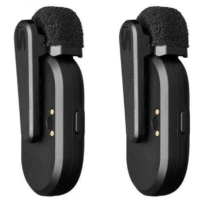Shure MoveMic Two Dual Channel Clip On Mic Wireless Lavalier Microphone with Charging Case