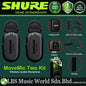 Shure MoveMic Two Dual Channel Clip On Mic Wireless Lavalier Microphone with Charging Case