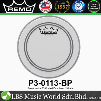 Remo Powerstroke 1Ply P3 Coated Drumhead Drum Skin (8" 10" 12" 13" 14" 16" 18")