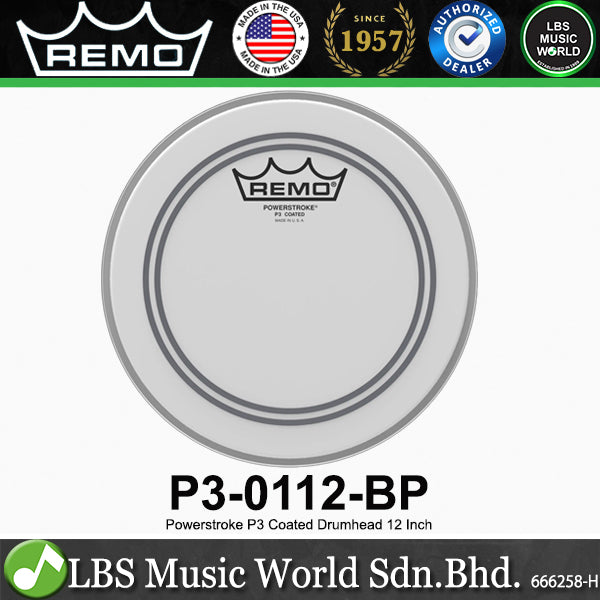 Remo Powerstroke 1Ply P3 Coated Drumhead Drum Skin (8" 10" 12" 13" 14" 16" 18")