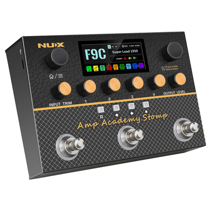 Nux NMA-3AAP Amp Academy Stomp Compact Modeler Guitar Effect Pedal with 3 Footswitch (NMA3AAP)