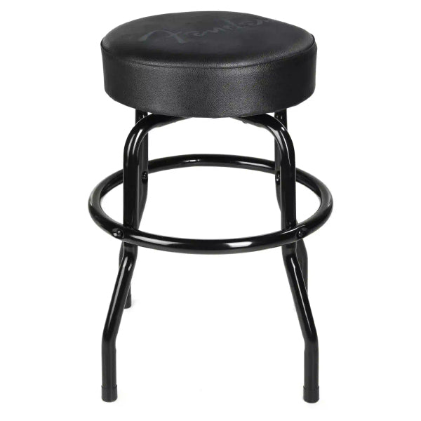 Fender Embossed Black Logo Barstool Round Stool Chair (24 Inch 30