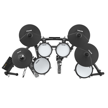 Nux DM-310H Full Set Digital Electronic Drum Kit with Bluetooth and Dual Mesh Head (DM310H DM 310H)