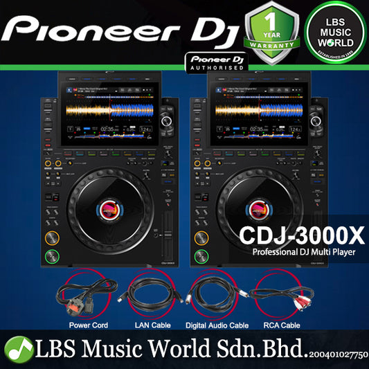 Pioneer DJ CDJ-3000X Professional DJ Multi Player with 10 Inch Touchscreen and Built in Wifi (CDJ3000X)